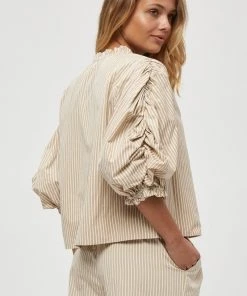 Minus SAVIA Blouse Sand Stripes Femme -SOLDES D'ÉTÉ - Minus Fashion 77ba8680a47344e489ef0fad7be0133c