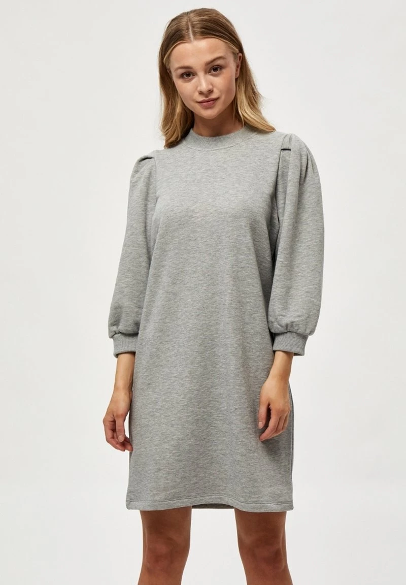 Minus MIKA Robe De Jour Light Grey Melange Femme 3 Minus MIKA Robe De Jour Light Grey Melange Femme