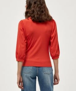 Minus JOHANNA 3/4 SLEEVE Pullover Lipstick Red Femme -SOLDES D'ÉTÉ - Minus Fashion 78c87fe012a54031b48cd2bad09d0556