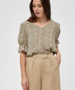Minus Femme MINA Blouse Matcha Flower Print