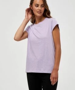 Minus Femme LETI T Shirt Basique Purple Breeze