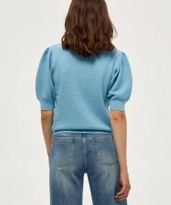 Minus ELVIKA Pullover Pasific Blue Femme -SOLDES D'ÉTÉ - Minus Fashion 7c9b8623d6ef4a77b9ff777f070cbf63