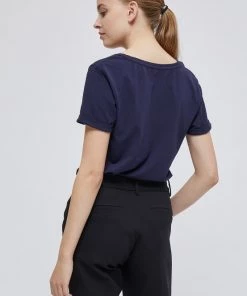 Minus ADELE T Shirt Basique Black Iris Femme -SOLDES D'ÉTÉ - Minus Fashion 7cb20454480744ff8578a0637ebf0182