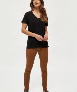 Minus Femme ADELE T Shirt Basique Black