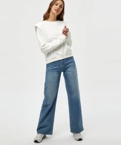 Minus Femme MERINE Sweatshirt Broken White -SOLDES D'ÉTÉ - Minus Fashion 7f2815db443947cba95804ed89e7e37b