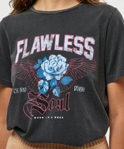 Minus Femme T Shirt Imprimé Black -SOLDES D'ÉTÉ - Minus Fashion 80049a2c1d9443a385ed60b6675c4160