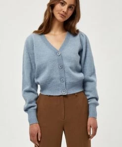 Minus DITA Gilet Forever Blue Melange Femme