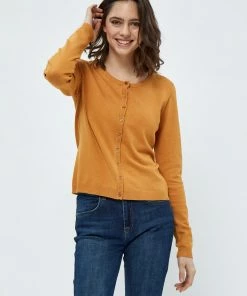 Minus Femme NEW LAURA Gilet Apricot Tan Melange