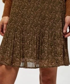 Minus RIKKA Jupe Plissée Dark Olive Dot Print Femme -SOLDES D'ÉTÉ - Minus Fashion 853e9216da8f4989b3b7f4b6147a9469