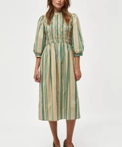 Minus Femme APRIL Robe De Jour Ivy Green Stripes