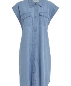 Minus VISTI Robe En Jean Powder Blue Femme -SOLDES D'ÉTÉ - Minus Fashion 8821ad86f8a545faaed4b8b81092a7d3