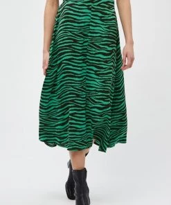 Minus Femme EVELYN Jupe Trapèze Apple Green Animal Print