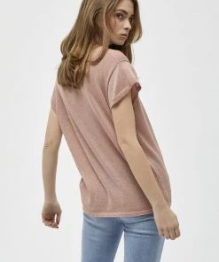 Minus CARLINA T Shirt Basique Powder Rose Lurex Femme 9 Minus CARLINA T Shirt Basique Powder Rose Lurex Femme -SOLDES D'ÉTÉ - Minus Fashion 8bb14f9f21d64779869cd7bb3cfd9523