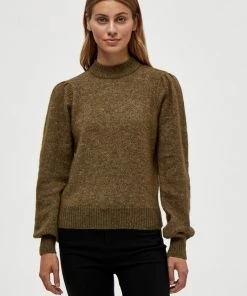 Minus Femme MILLE Pullover Dark Olive Melange