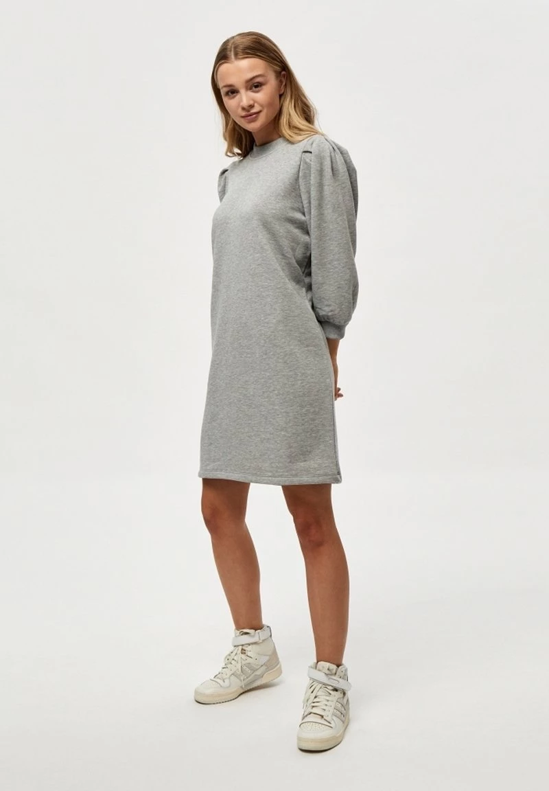 Minus MIKA Robe De Jour Light Grey Melange Femme 4 Minus MIKA Robe De Jour Light Grey Melange Femme – Image 2