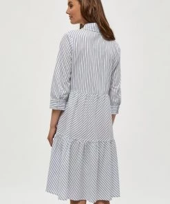 Minus DALINA Robe Chemise Black Iris Striped Femme -SOLDES D'ÉTÉ - Minus Fashion 8db141ecfbfb484d944589b93591e32e