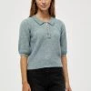 Minus Femme MILLE Polo Misty Blue Melange -SOLDES D'ÉTÉ - Minus Fashion 932aba5df0f4496c9fff276e6f52d52c