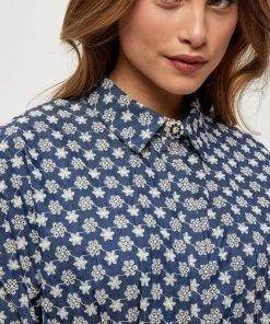 Minus ARONA SHIRT Chemisier Dark Denim Femme 9 Minus ARONA SHIRT Chemisier Dark Denim Femme -SOLDES D'ÉTÉ - Minus Fashion 933f8f578ce54ce3922ff0831f2093be