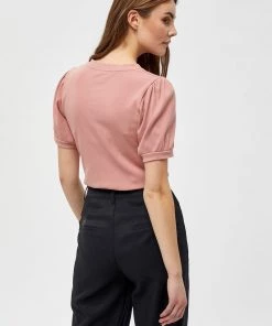 Minus JOHANNA T Shirt Basique Old Rose Femme -SOLDES D'ÉTÉ - Minus Fashion 939f67d6486e457caeee44032de78106