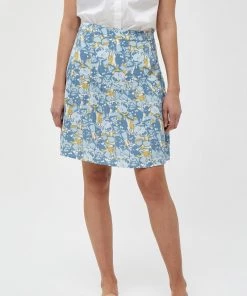 Minus SARANA Jupe Trapèze Blue Heaven Print Femme