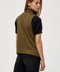 Minus Femme RAKA Débardeur Dark Olive Melange -SOLDES D'ÉTÉ - Minus Fashion 95726e44a9ac44c49c32e661bf806c76