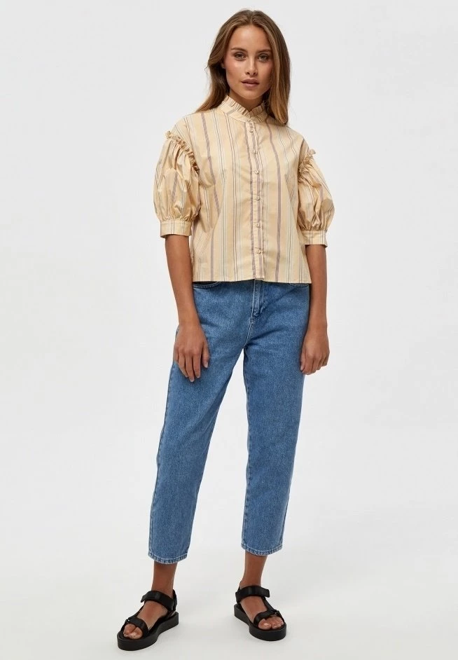 Minus Femme Chemisier Yellow Straw Stripes 4 Minus Femme Chemisier Yellow Straw Stripes – Image 2