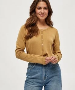 Minus NEW LAURA Gilet Prairie Sand Femme