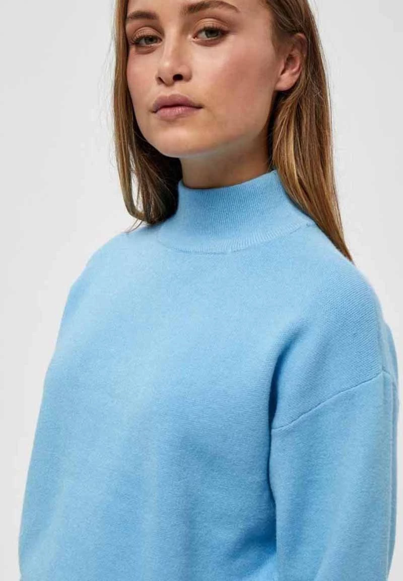Minus JOSE TURTLENECK Pullover Pasific Blue Femme 6 Minus JOSE TURTLENECK Pullover Pasific Blue Femme – Image 4
