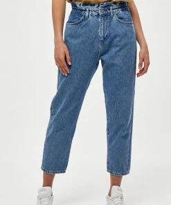 Minus Femme DINA Jean Boyfriend Mid Blue Denim