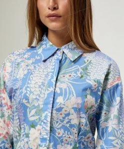 Minus KATHLEEN Blouse Blue Bell Print Femme -SOLDES D'ÉTÉ - Minus Fashion 984e11ae8d0f4e399deca896170e8600