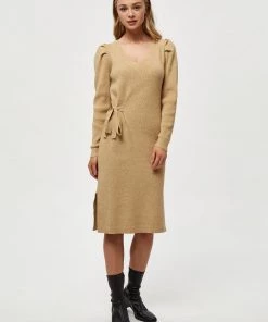 Minus Femme MARANOLA KNIT DRESS Robe De Jour Sand Melange