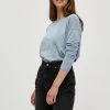 Minus ELNE Pullover Dusty Blue Melange Femme -SOLDES D'ÉTÉ - Minus Fashion 993ac88f7a0f48c091fd76f0c901e4bb