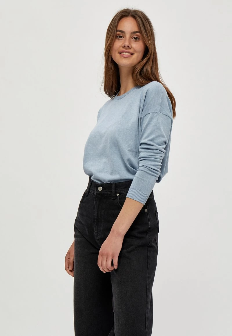 Minus ELNE Pullover Dusty Blue Melange Femme 3 Minus ELNE Pullover Dusty Blue Melange Femme