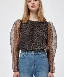 Minus Femme ARIA Blouse Dark Leo Print