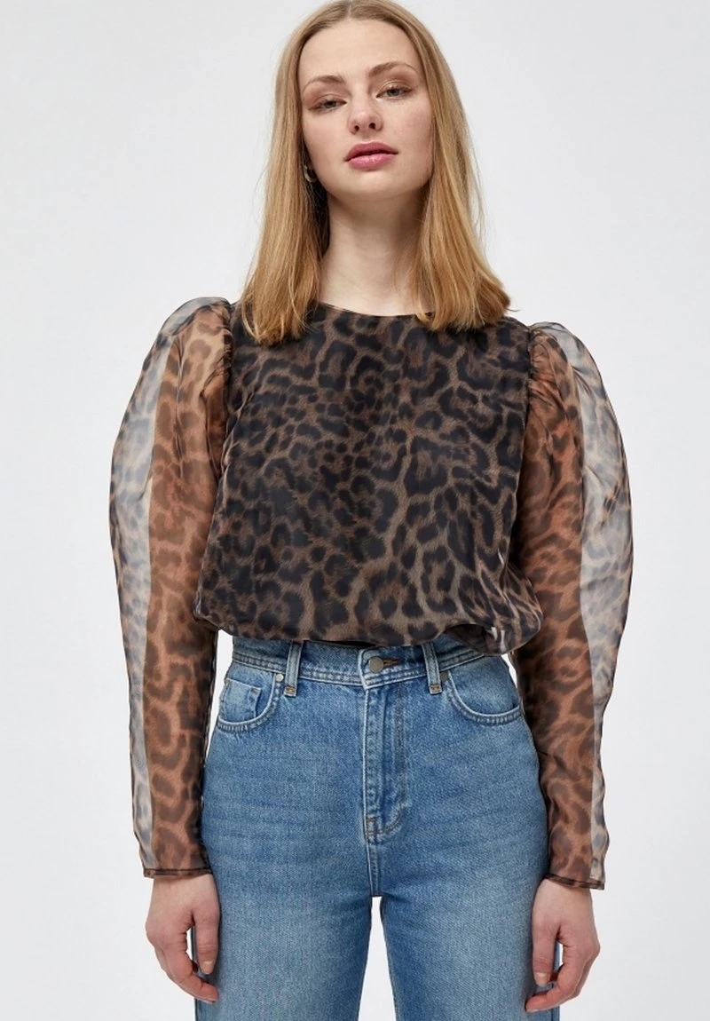 Minus Femme ARIA Blouse Dark Leo Print 3 Minus Femme ARIA Blouse Dark Leo Print