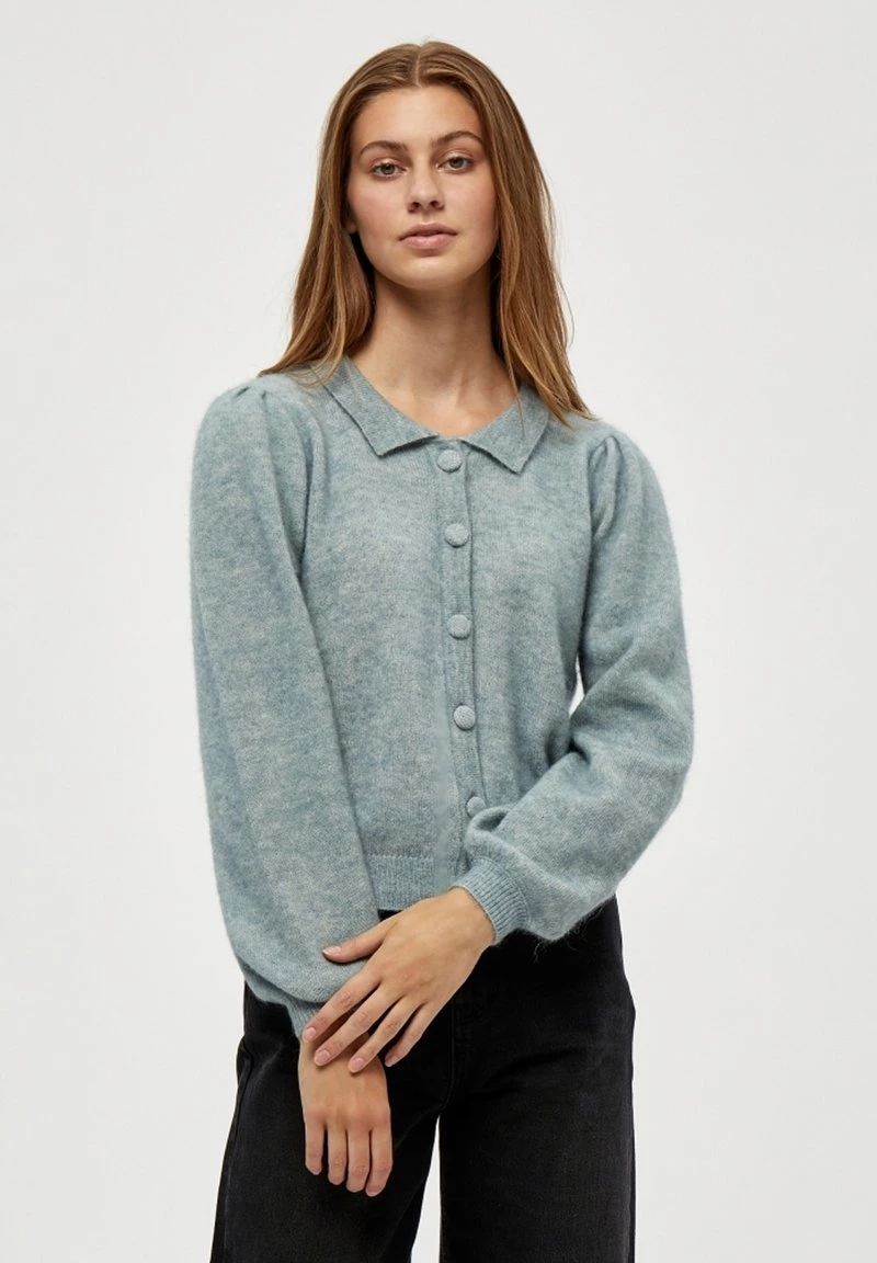 Minus Gilet Misty Blue Melange Femme 3 Minus Gilet Misty Blue Melange Femme