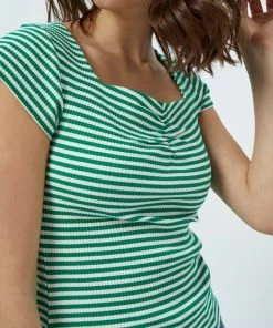 Minus Femme MIAJOHANNA TEE T Shirt Imprimé Green Field Stripes -SOLDES D'ÉTÉ - Minus Fashion 9b5001c77f944eb19c4da79177619777