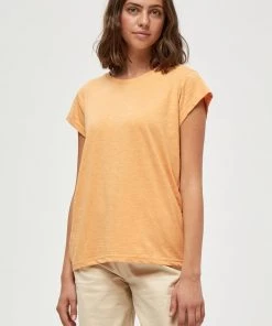 Minus Femme LETI T Shirt Basique Apricot Tan
