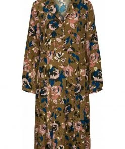 Minus Femme VIVIE Robe Chemise Olive Soft Rose Print -SOLDES D'ÉTÉ - Minus Fashion 9c52c44c84124190b99955202ae5a9c2