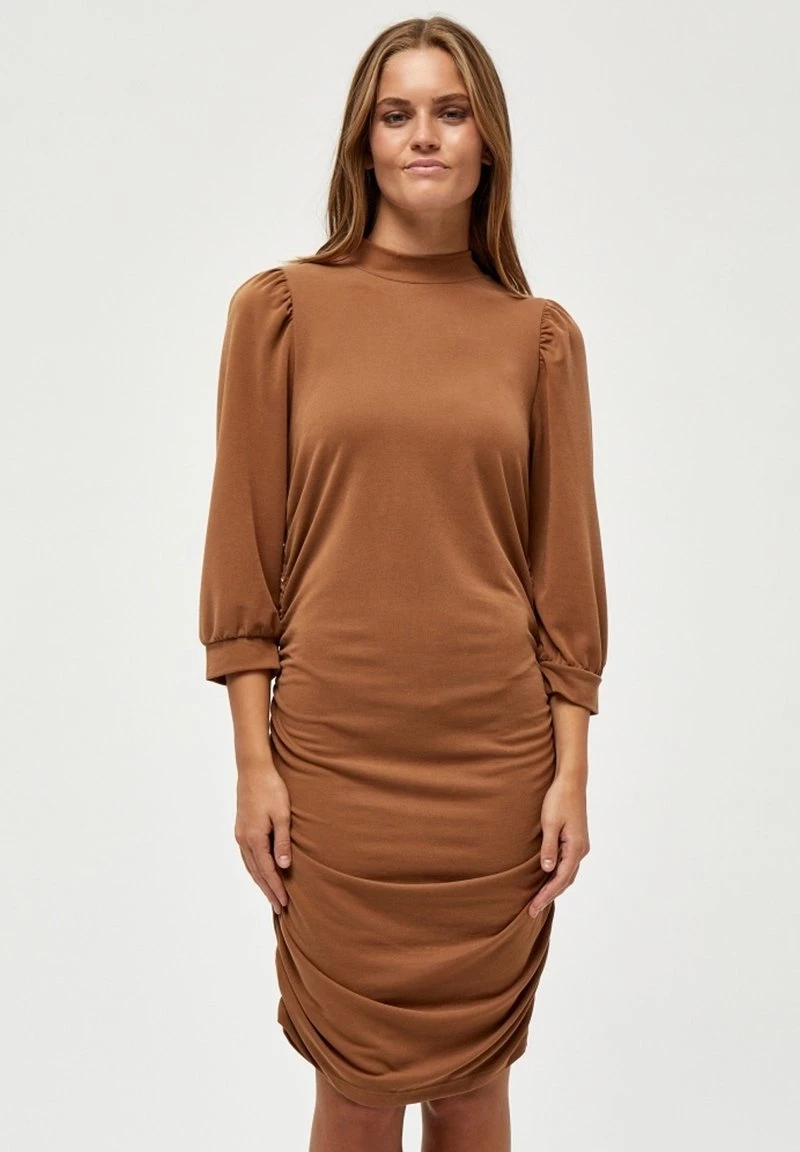 Minus HELENE Robe Fourreau Rustic Brown Femme 3 Minus HELENE Robe Fourreau Rustic Brown Femme