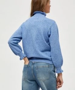 Minus CECELINE Pullover Light Palace Blue Femme -SOLDES D'ÉTÉ - Minus Fashion 9d812f1d1fa6453fadb31931ccd8bd79