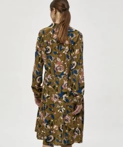 Minus Femme VIVIE Robe Chemise Olive Soft Rose Print -SOLDES D'ÉTÉ - Minus Fashion 9dfc854388994457b171083a9cbfabe9