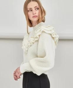 Minus AVERY Pullover Cloud Dancer Femme -SOLDES D'ÉTÉ - Minus Fashion a19e8971120840b9aa51d5bde7d47eee