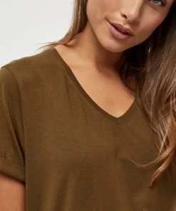 Minus Femme ADELE T Shirt Basique Dark Olive -SOLDES D'ÉTÉ - Minus Fashion a211a9add701456c85af7ac1026fec88