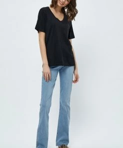 Minus LETI V NECK TEE T Shirt Basique Black Femme -SOLDES D'ÉTÉ - Minus Fashion a270369e7ab04b1493d0ad740c248734