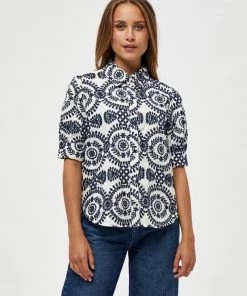 Minus Chemisier Black Iris Embroidery Femme