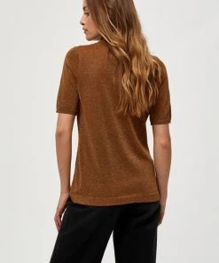 Minus LIMA T Shirt Basique Walnut Brown Lurex Femme 10 Minus LIMA T Shirt Basique Walnut Brown Lurex Femme -SOLDES D'ÉTÉ - Minus Fashion a32d3c5b43364552acbebc22d1f37e03