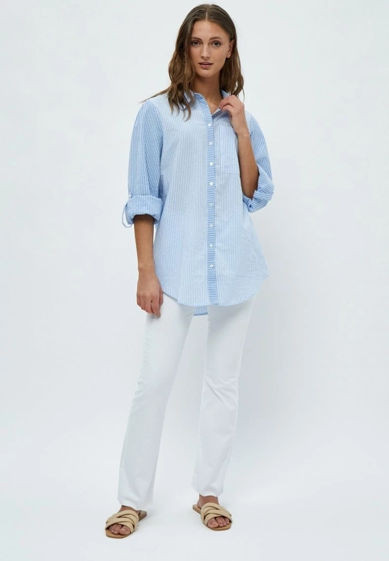 Minus FIA Chemisier Blue Stripe Femme 4 Minus FIA Chemisier Blue Stripe Femme – Image 2