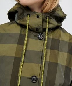 Minus Femme RONJA Trench Green Bay Checks -SOLDES D'ÉTÉ - Minus Fashion a80f7543cc554788b436fafe18cde8ba