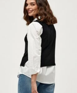 Minus AUGUSTA Veste Sans Manches Black Femme -SOLDES D'ÉTÉ - Minus Fashion a933ad93dd0f4252b1faa69c13b66df7